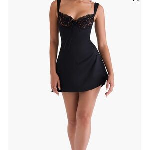 House of CB Black Lace Mini Dress